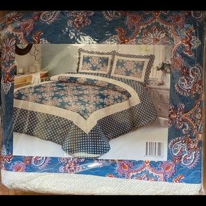 King Size Quilted Comfort Bedspread 3Pcs Set